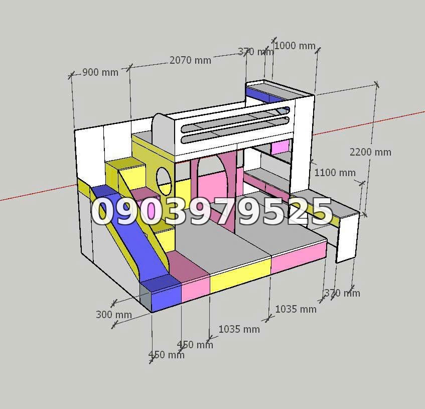 Giường tầng đa năng GT010
