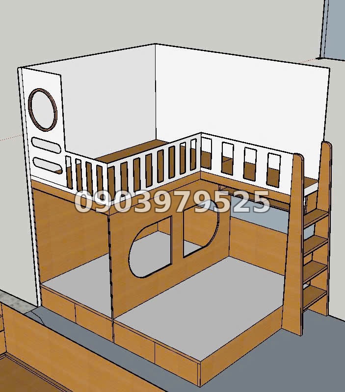 Giường tầng đa năng GT013