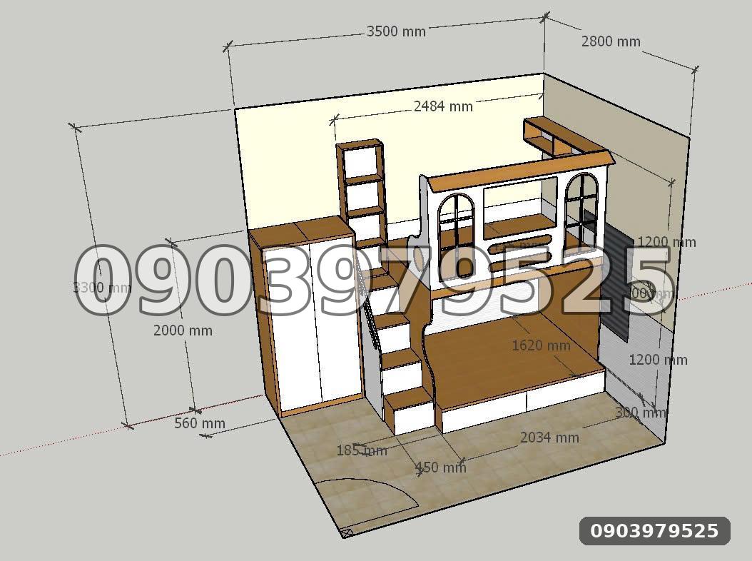 Giường tầng đa năng GT040