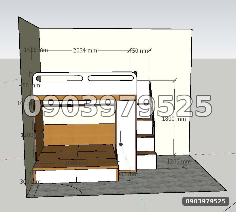 Giường tầng đa năng GT042