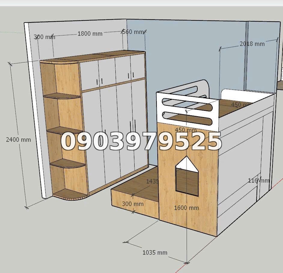Giường tầng đa năng GT045